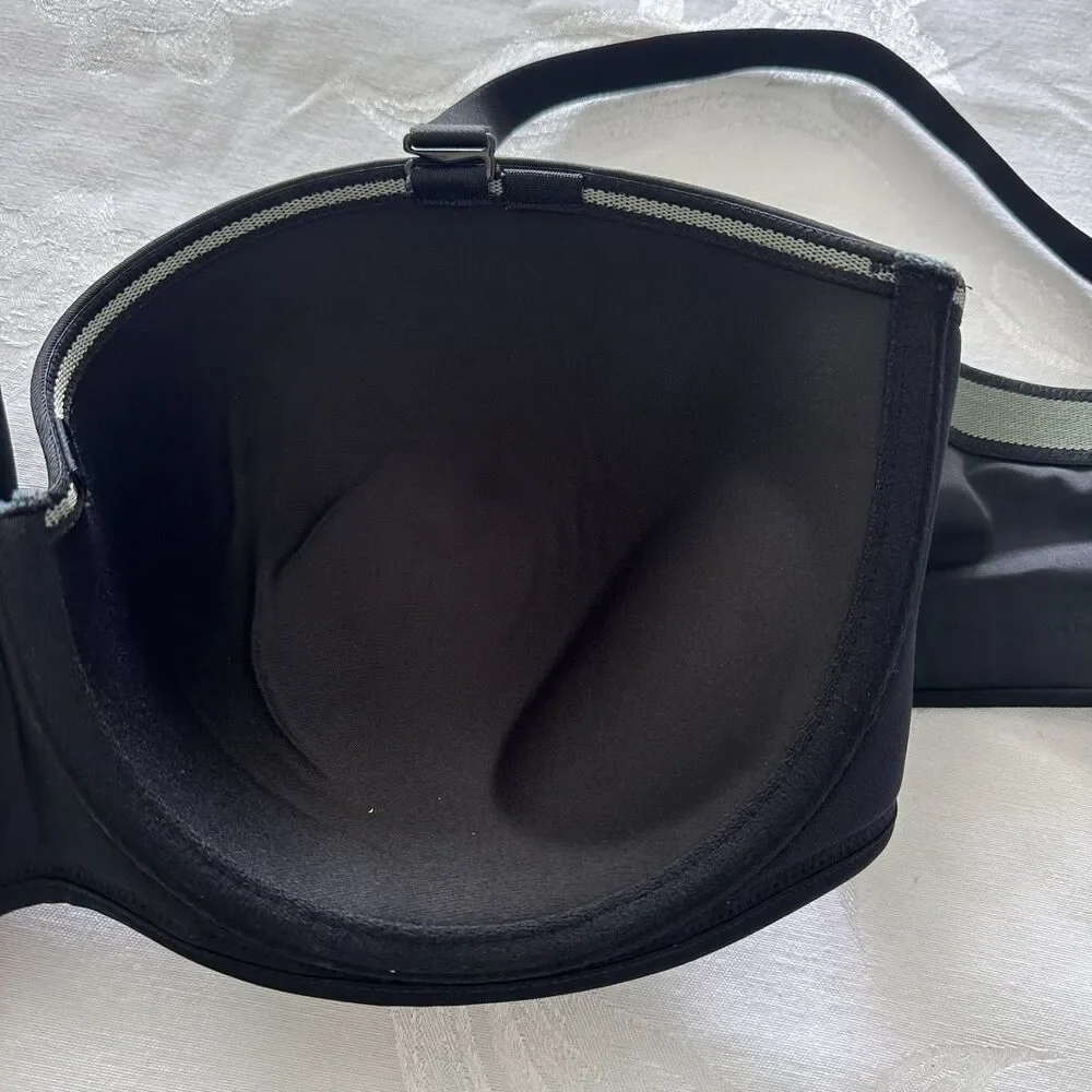 Cacique Lane Bryant Womens Bra (42DD) Black‎ Boost Push Up Multi-Way Strapless